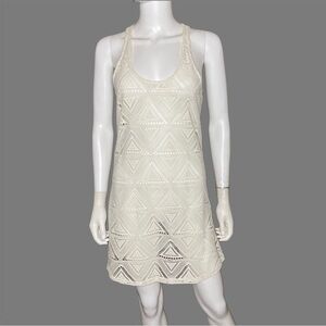 Lagaci White Geometric Swimsuit Cover Up‎